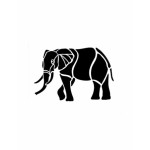 estêncil de bolo de elefante