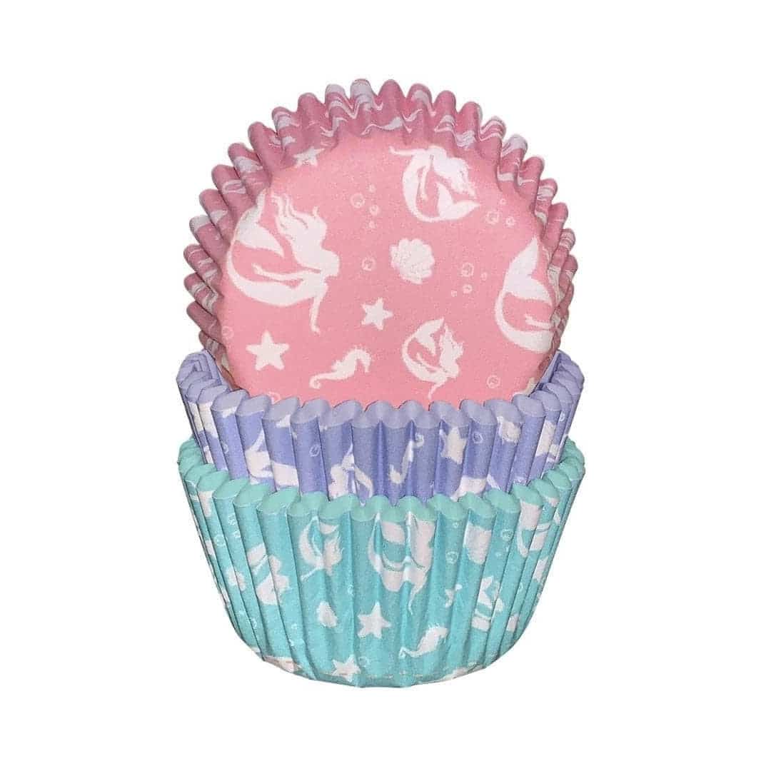 75 forminhas de cupcake de sereia
