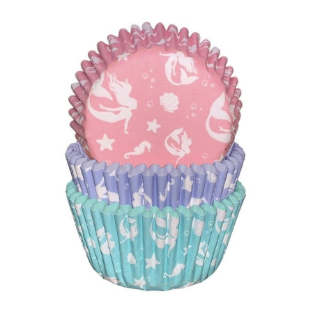 75 forminhas de cupcake de sereia