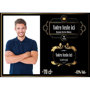 Uísque com rótulo fotográfico comestível