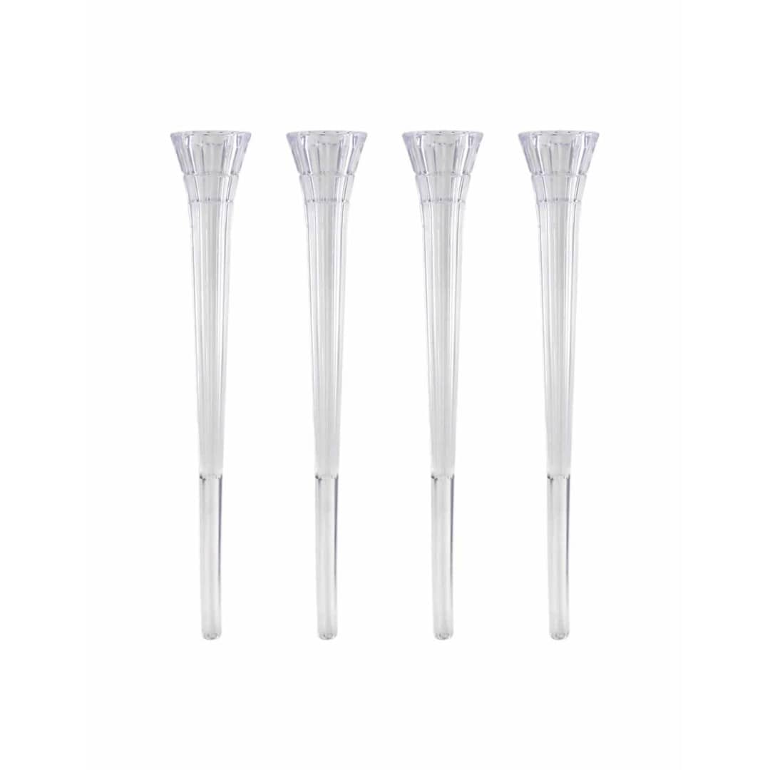 4 colunas transparentes para bolo em camadas