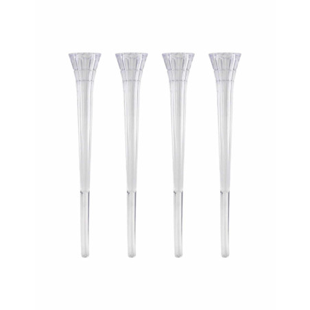 4 colunas transparentes para bolo em camadas