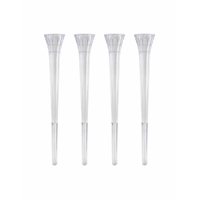 4 colunas transparentes para bolo em camadas