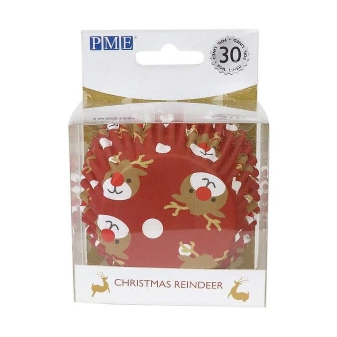 Capas de cupcake de Natal com 30 renas