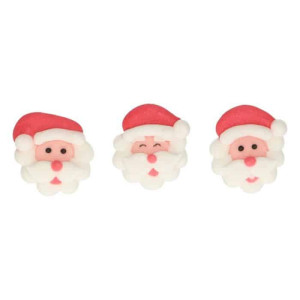 8 Papais Noéis de açúcar para Bolos de Natal da FunCakes