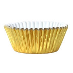 Capas para cupcake com 30 unidades de ouro metálico