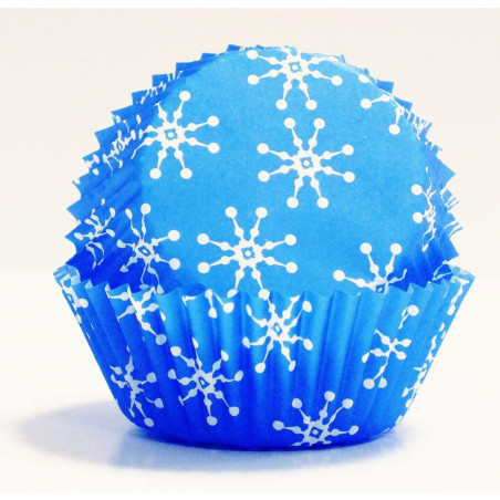 100 forminhas de papel azuis para muffins