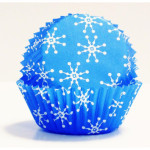 100 forminhas de papel azuis para muffins