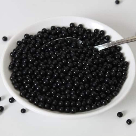 Pérolas de açúcar preto