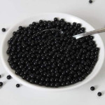 Pérolas de açúcar preto