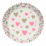 Capas de cupcake com 48 corações