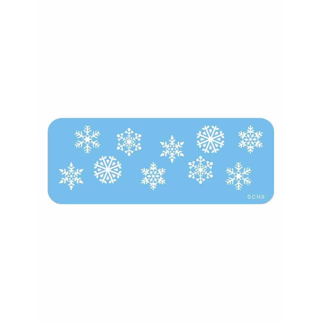 estêncil de bolo de flocos de estrelas