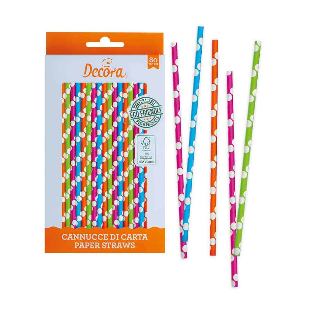 80 palitos de papel multicoloridos