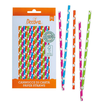 80 palitos de papel multicoloridos