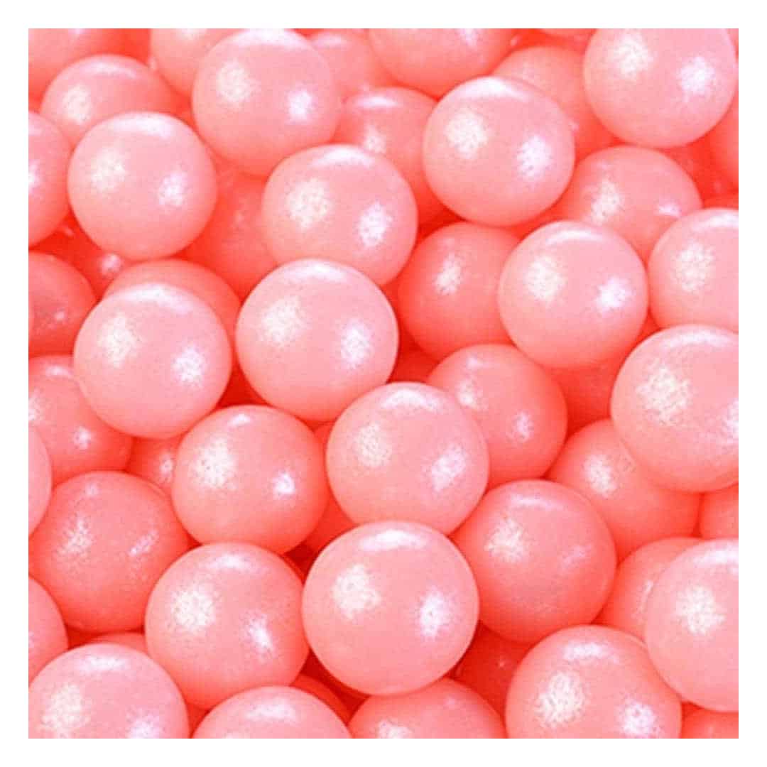 Pérolas de açúcar rosa