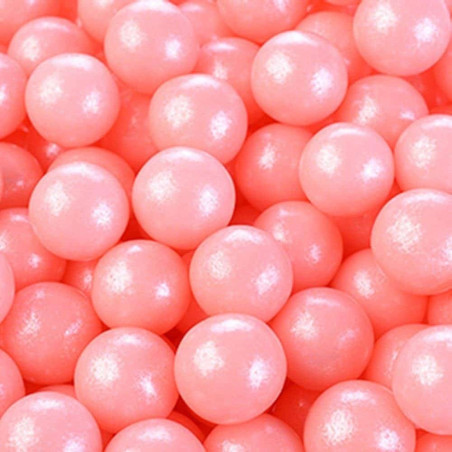 Pérolas de açúcar rosa