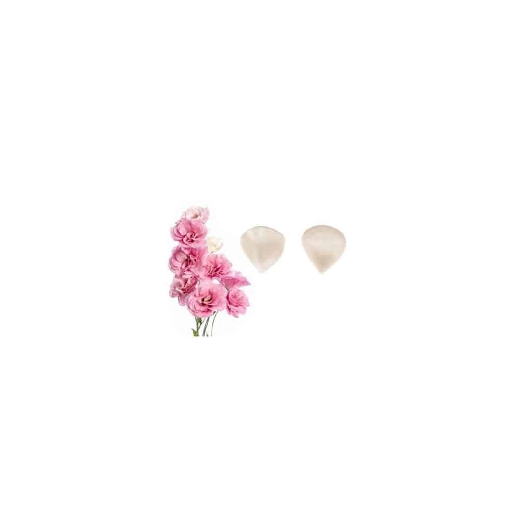 conjunto de 2-design de bolo com veias de silicone com pétalas de rosa
