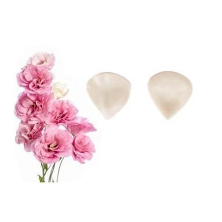 conjunto de 2-design de bolo com veias de silicone com pétalas de rosa