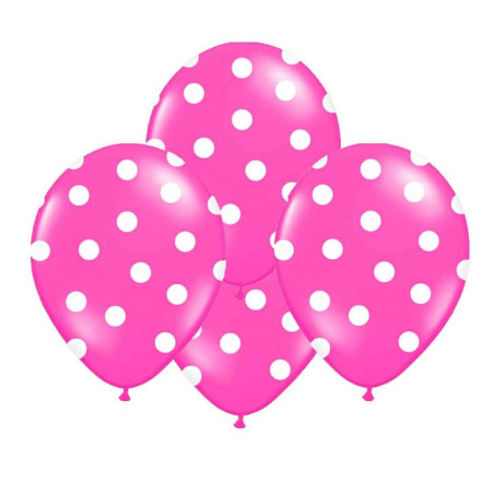 10-balões-fúcsia-com-bolinhas-brancas-30-cm