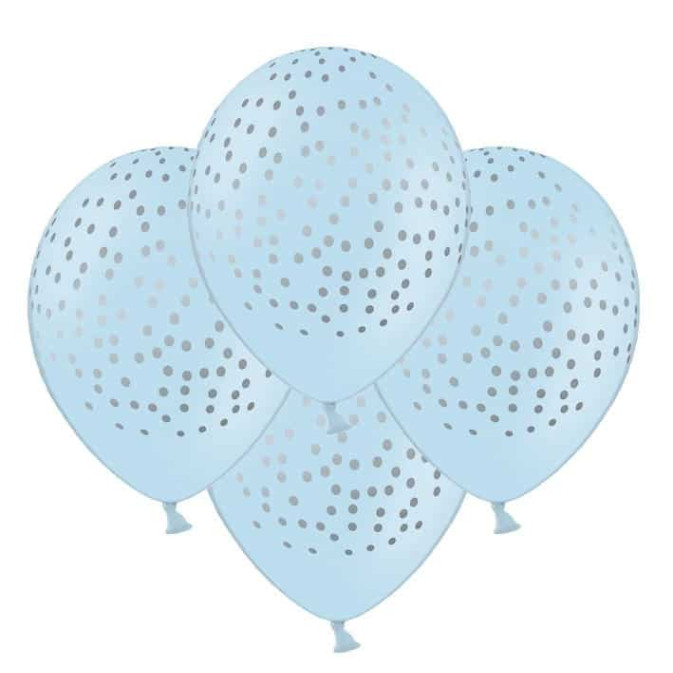 bolinhas com estampa de balões azuis