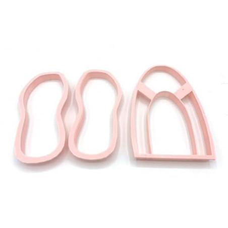Kit cortador de biscoitos para sapatos de dança 3D
