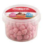 mini-merengues com açúcar rosa