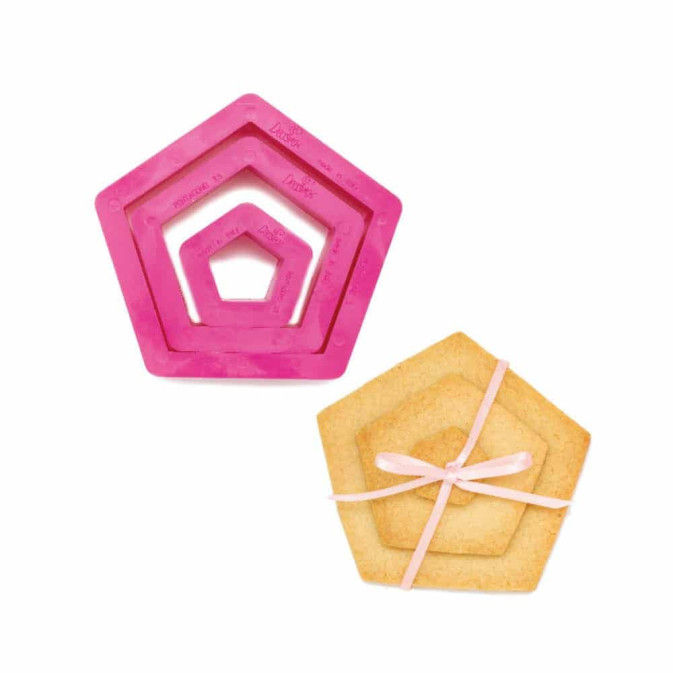 Cortadores de biscoitos de 3 pentágonos
