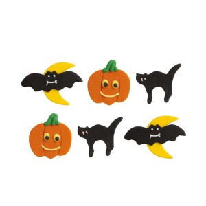6 decorações de açúcar de Halloween