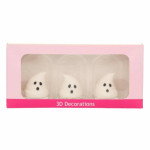 conjunto de 3 fantasmas de decoração de açúcar