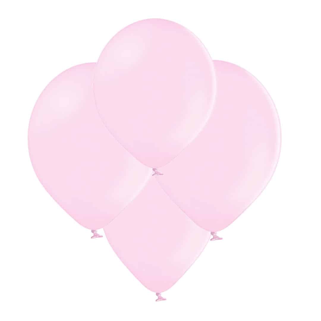 10 balões rosa claro
