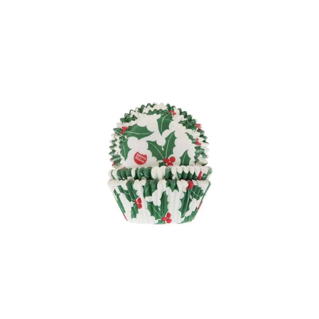 50-casinhas-de-cupcake-de-natal-decoração-de-azevinho