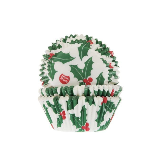 50-casinhas-de-cupcake-de-natal-decoração-de-azevinho