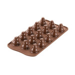 árvore de natal com molde de chocolate