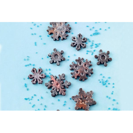 flocos de neve de chocolate de natal
