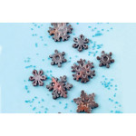 flocos de neve de chocolate de natal