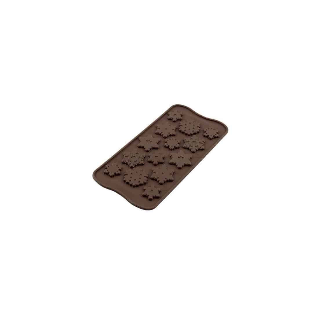 molde de chocolate para floco de neve