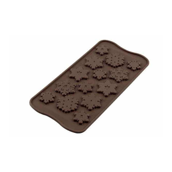 molde de chocolate para floco de neve