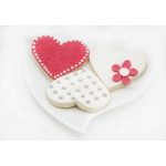 biscoitos amanteigados em forma de coração