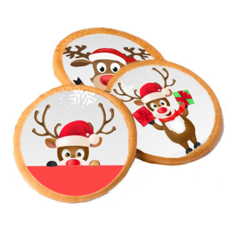 Biscoitos de Natal com decoração de renas