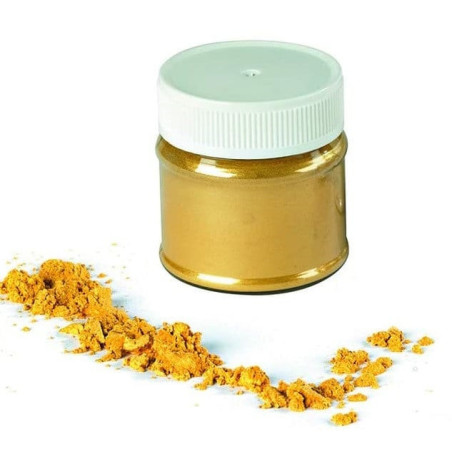pó de comida de ouro brilhante