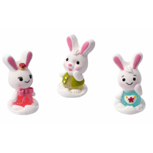 3 coelhinhos de açúcar