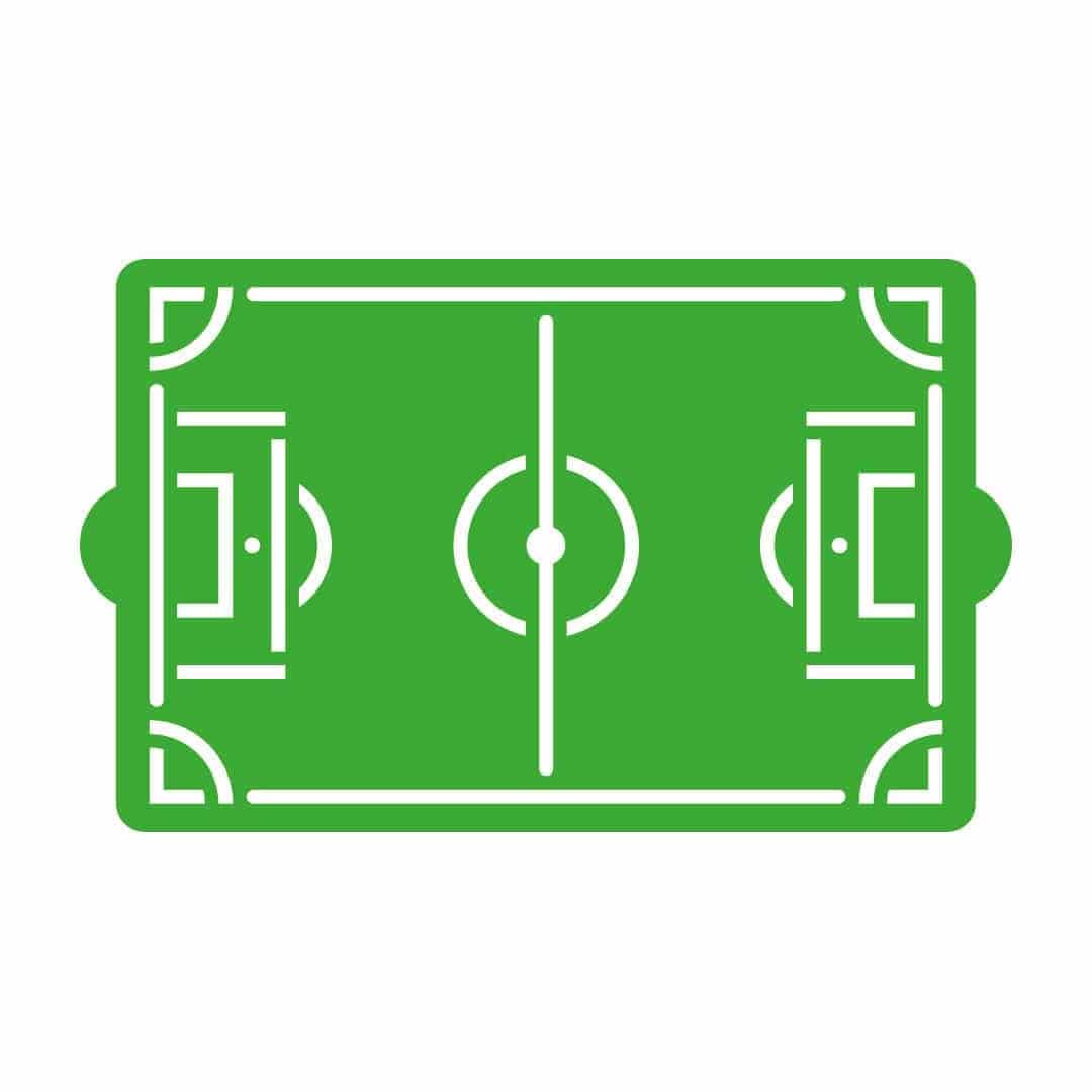 estêncil de campo de futebol