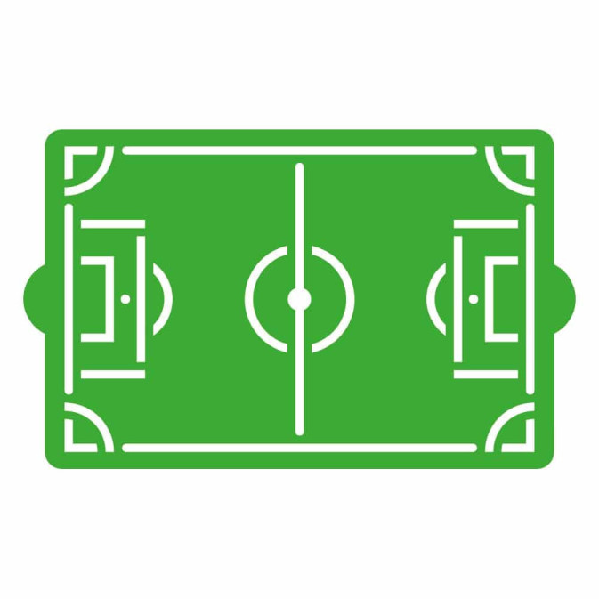 estêncil de campo de futebol