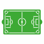 estêncil de campo de futebol