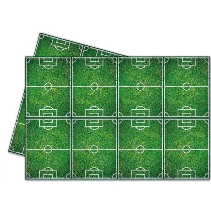 toalha de mesa de plástico para festa de futebol
