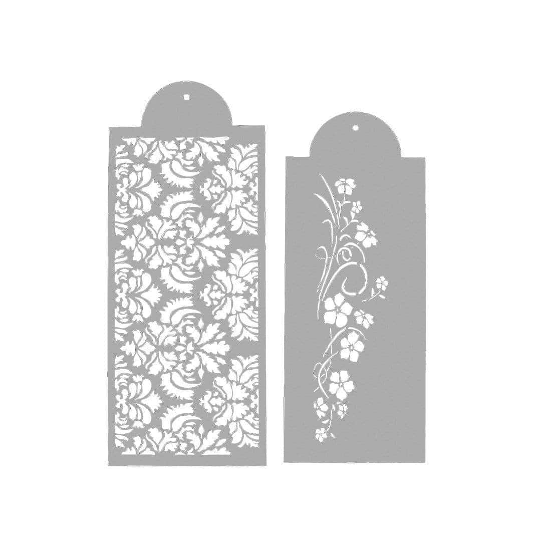 estênceis de pastelaria de flores