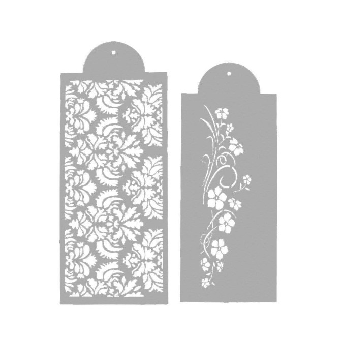 estênceis de pastelaria de flores