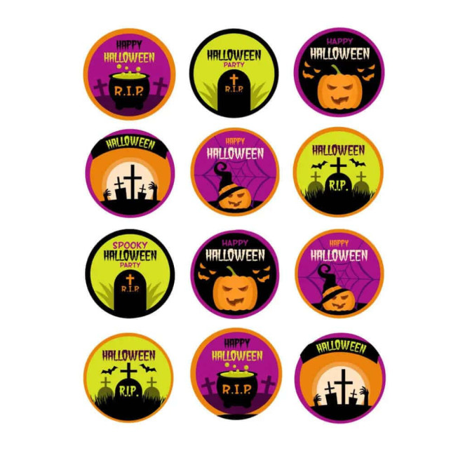 discos de cupcake de halloween