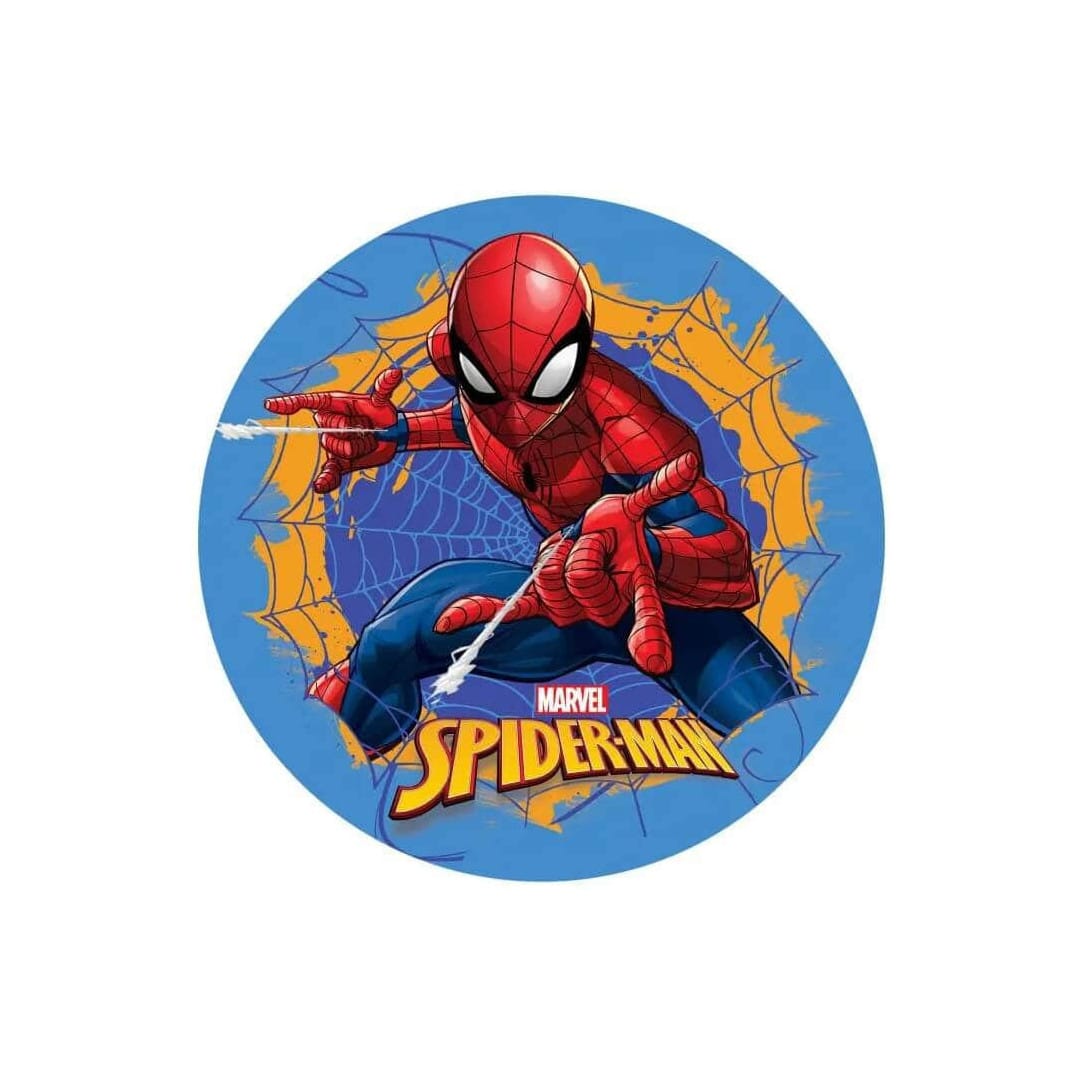 disco de açúcar-homem-aranha-deco-bolo-aranha