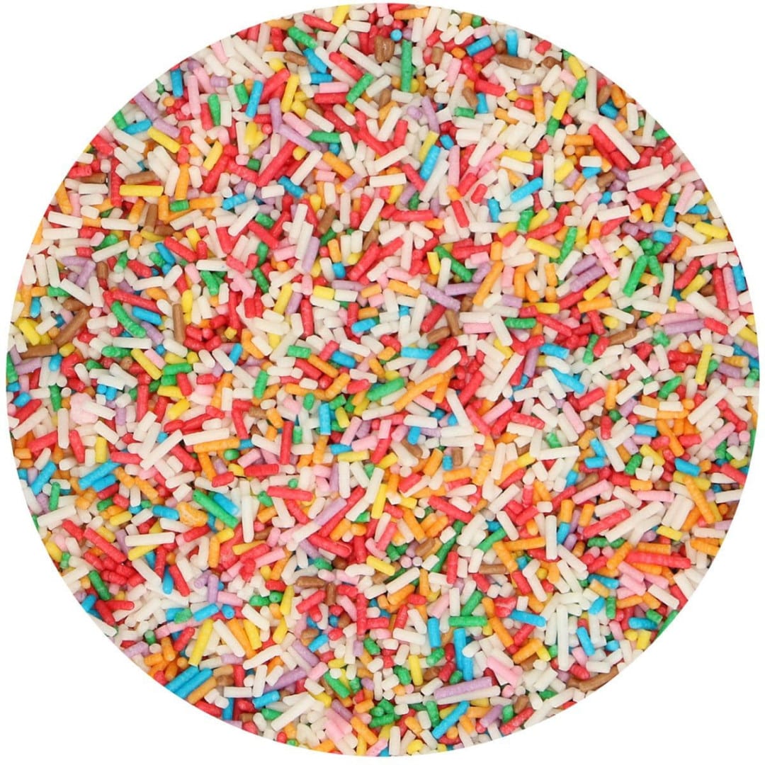 aletria multicolorida para bolo